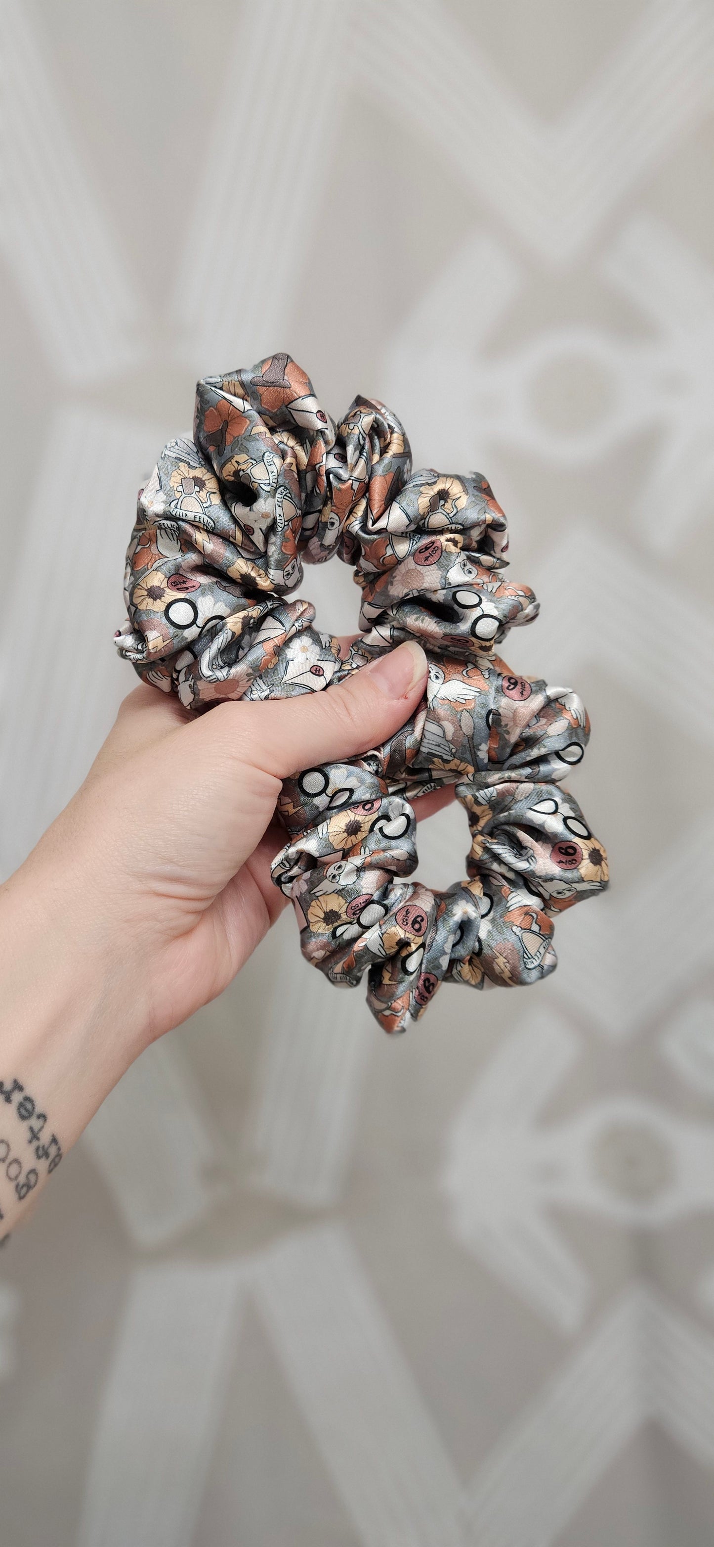 Magical Floral Satin Scrunchie