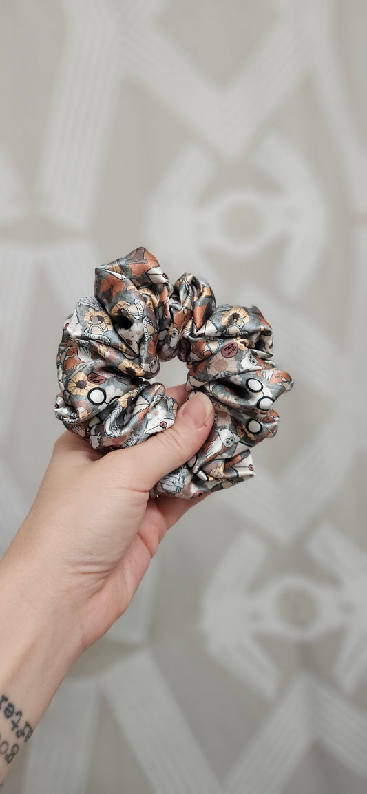 Magical Floral Satin Scrunchie