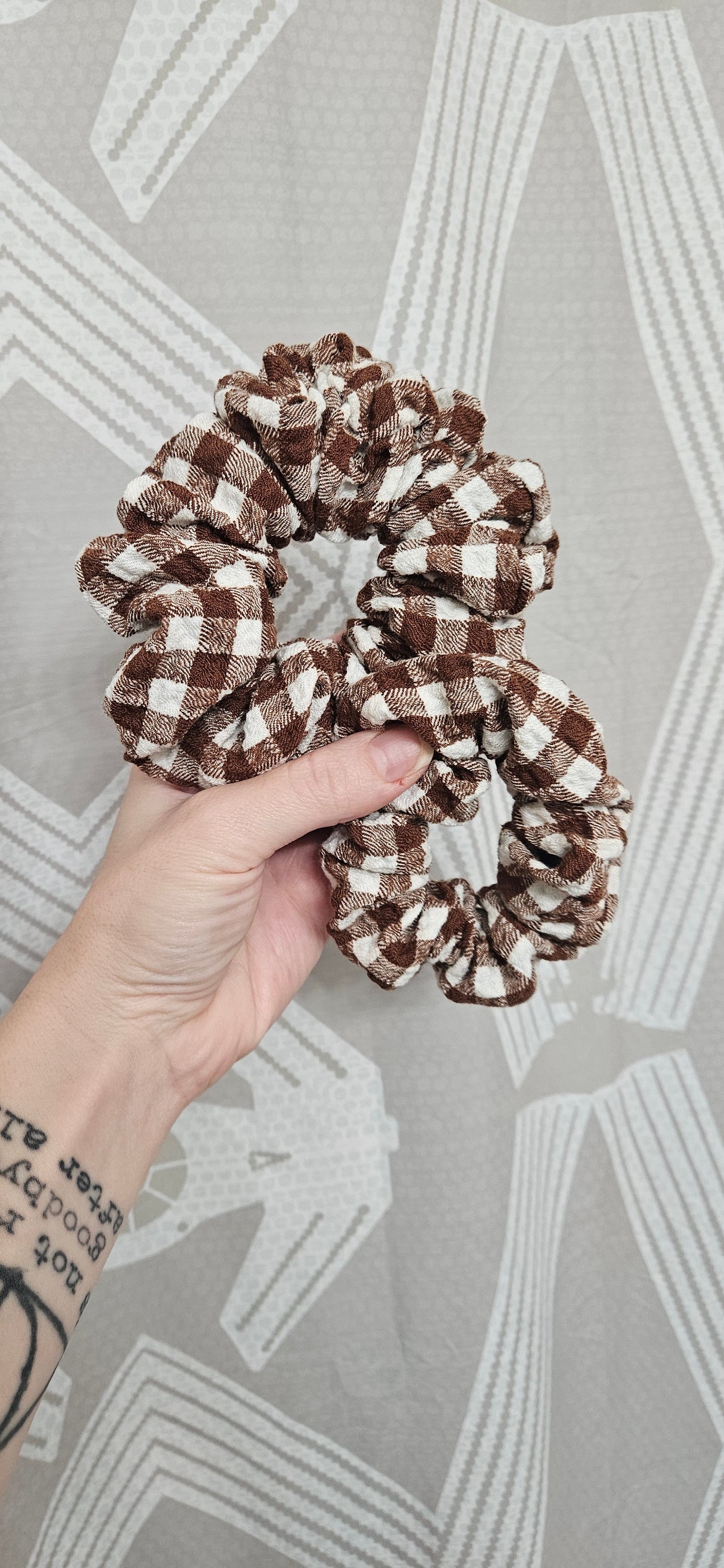 Fall Gingham Scrunchie