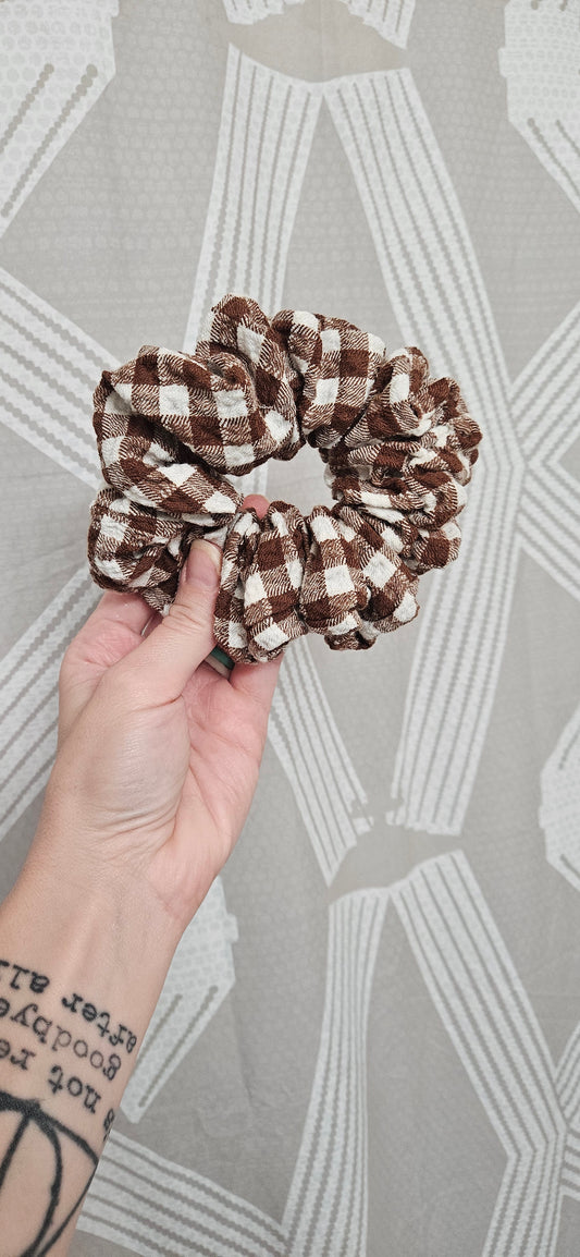 Fall Gingham Scrunchie