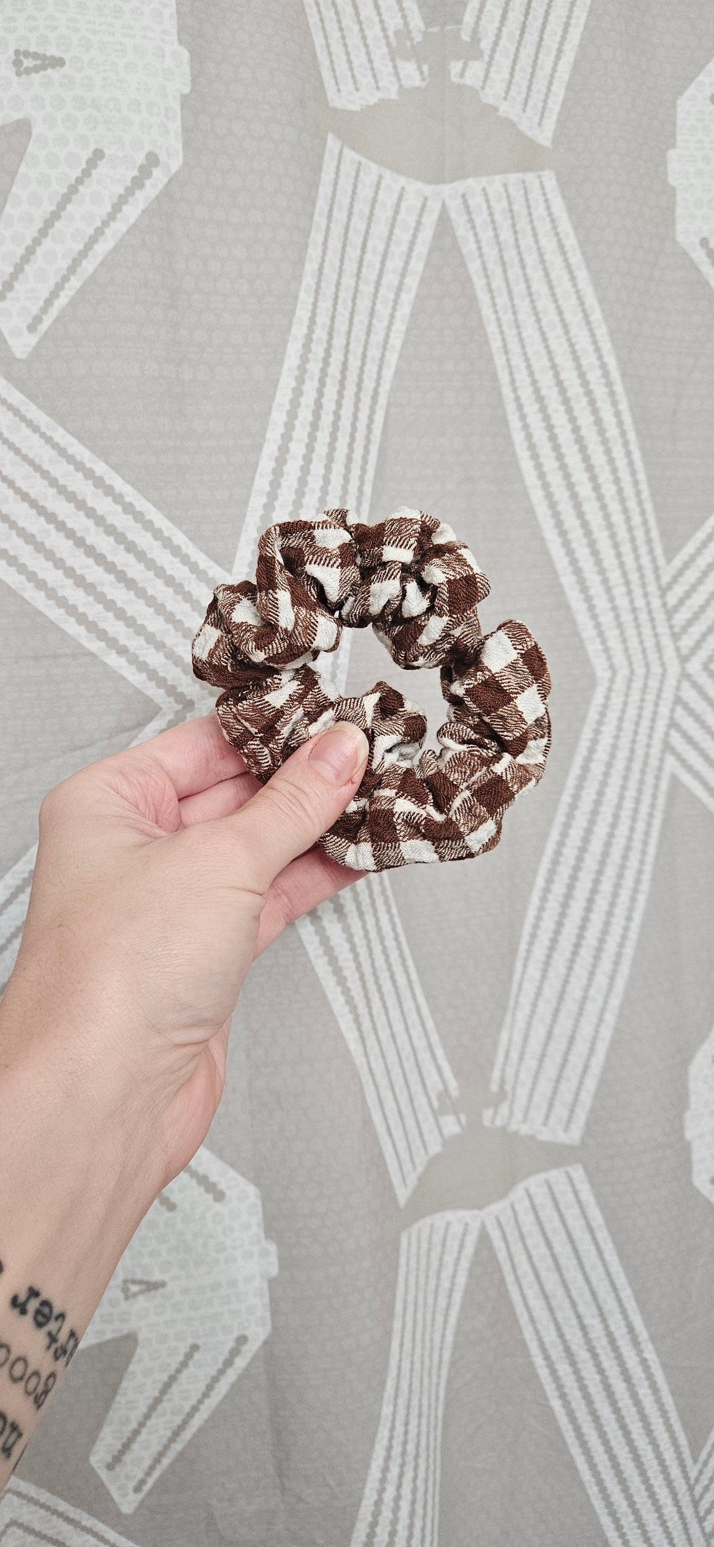Fall Gingham Scrunchie