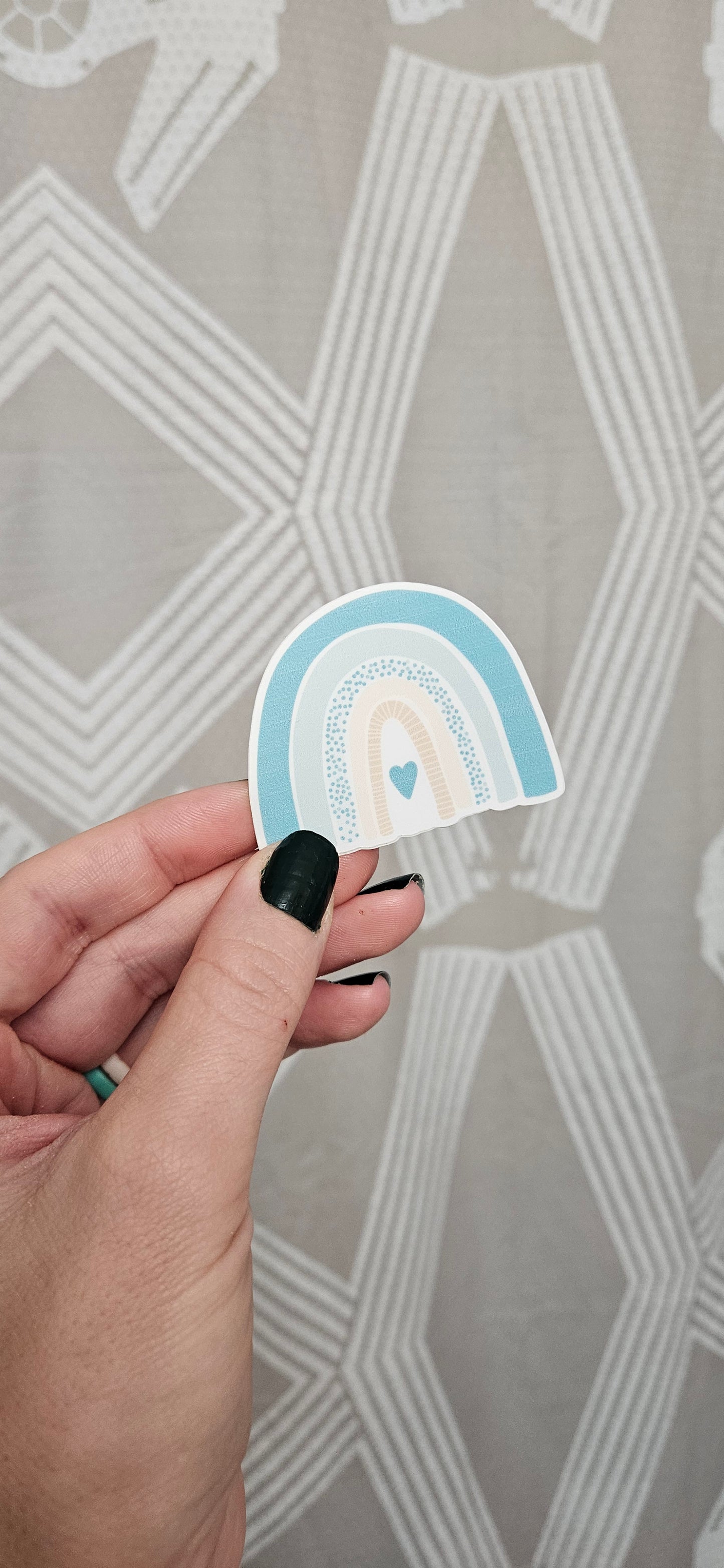 Teal Rainbow Sticker