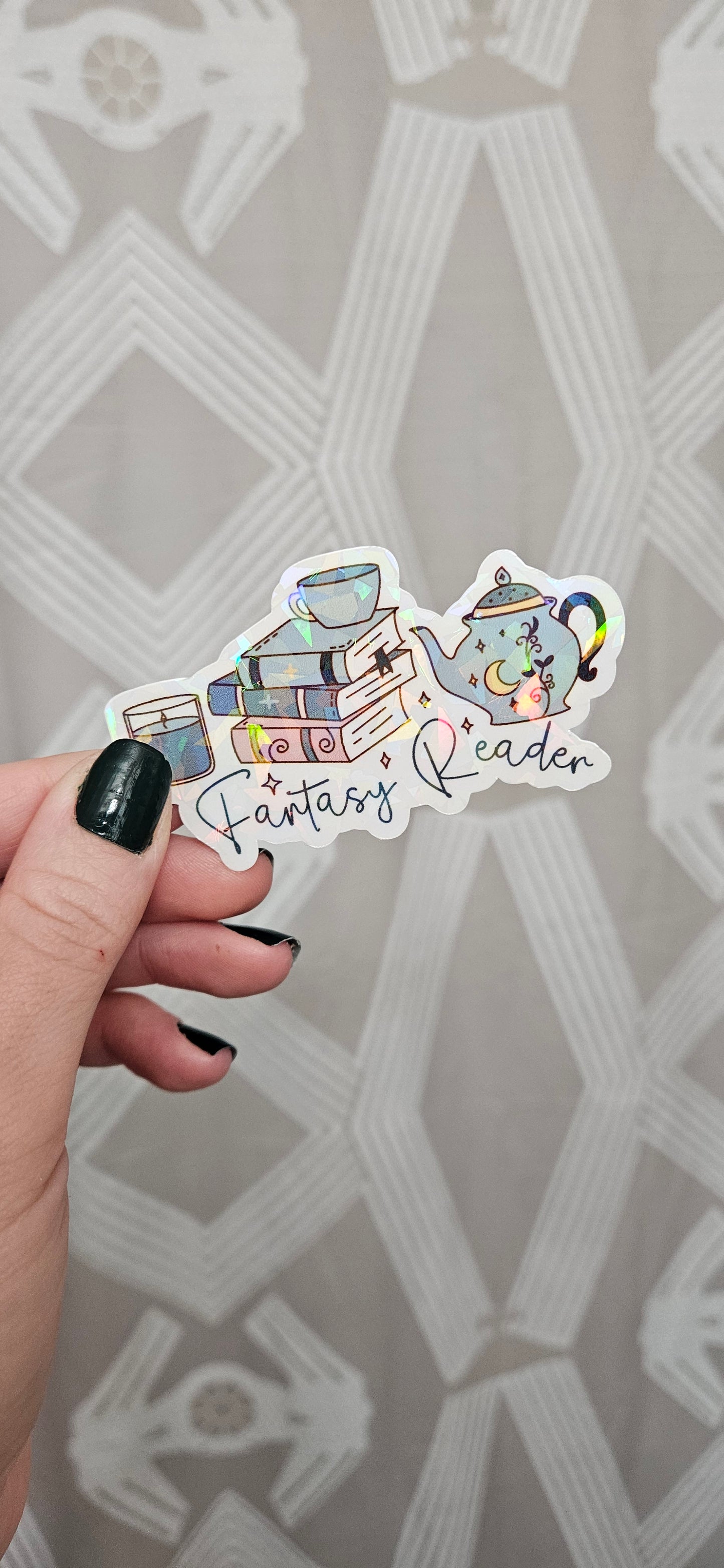 Fantasy Reader Holographic Sticker