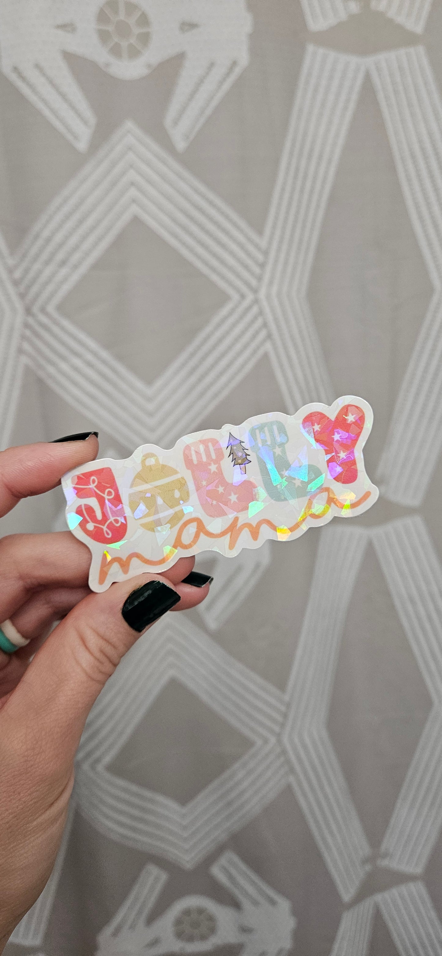 Jolly Mama Holographic Sticker