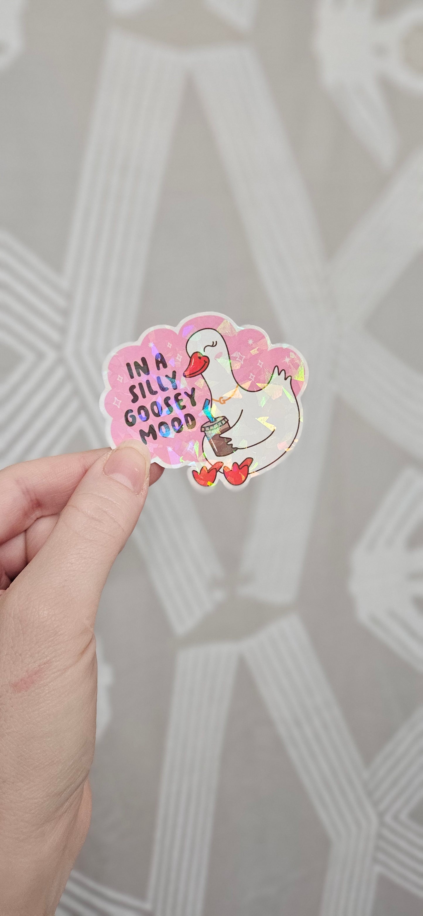 Silly Goose Holographic Sticker