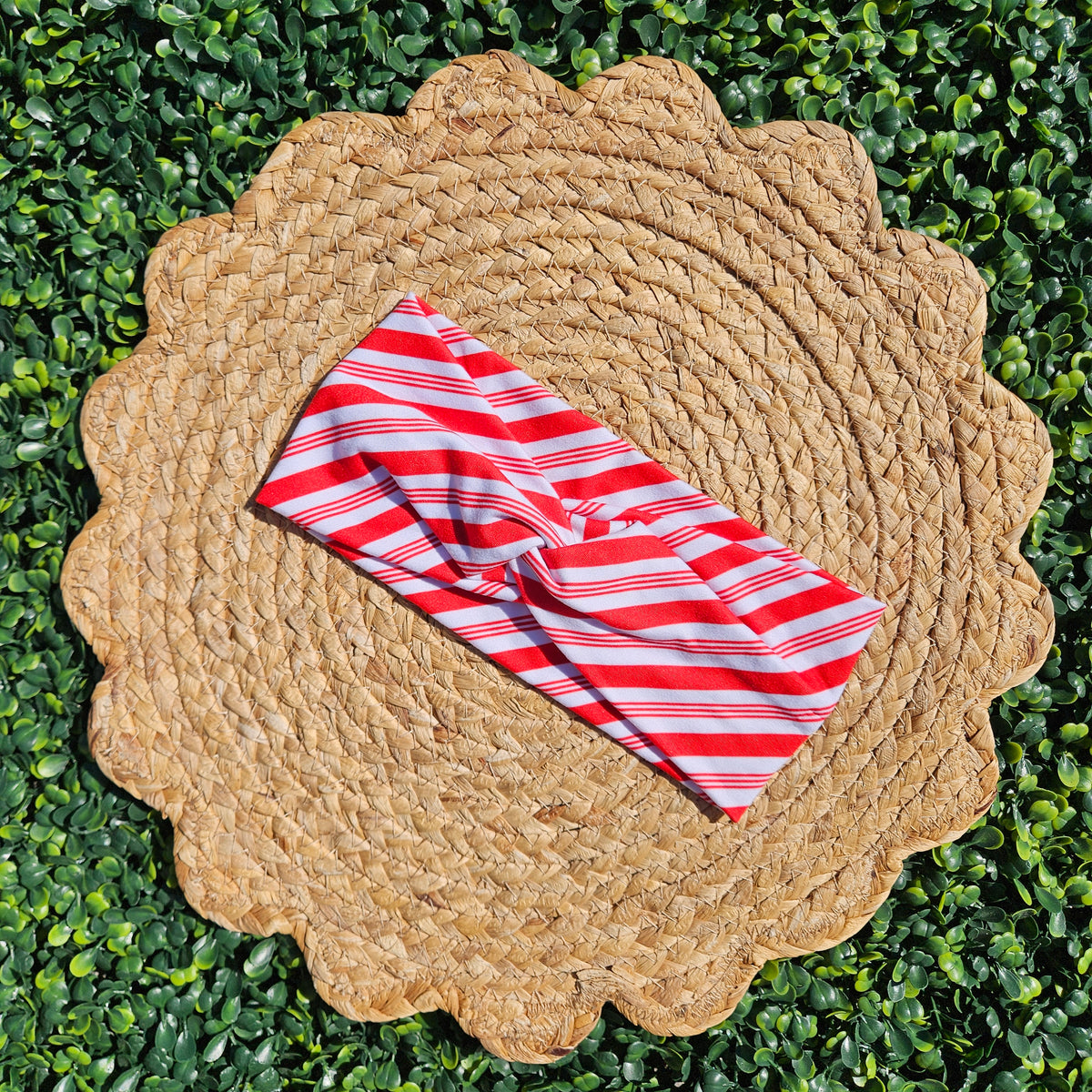 Candy Cane Stripe Twist Headband