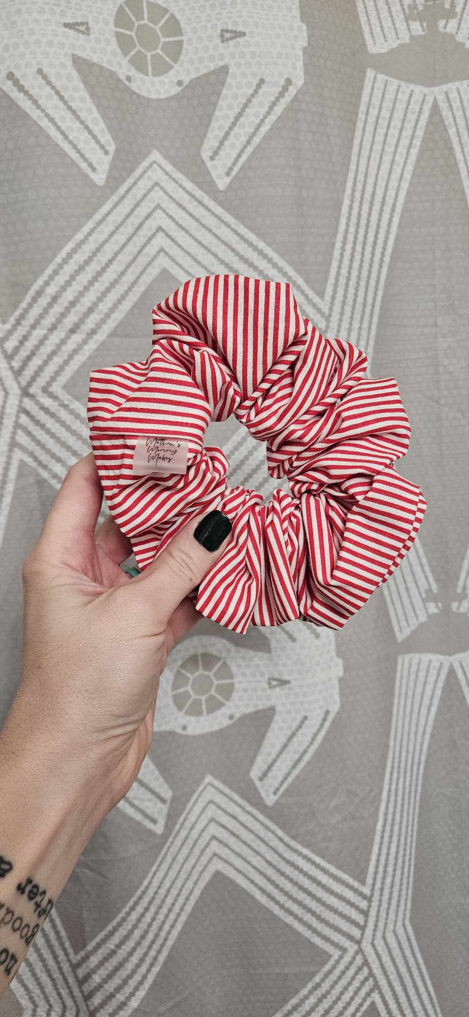 Peppermint Stripe Scrunchie