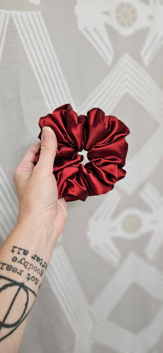 Ruby Satin Scrunchie