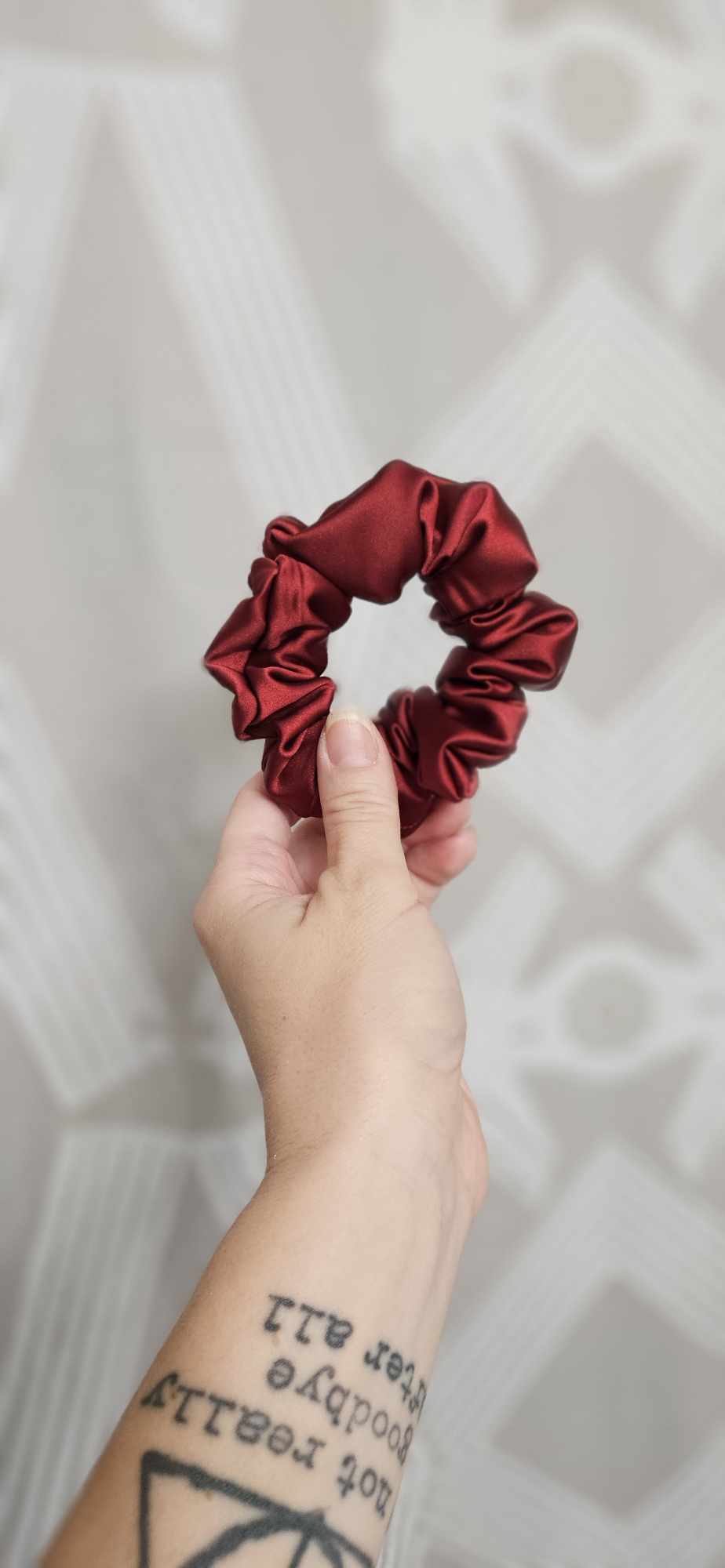 Ruby Satin Scrunchie