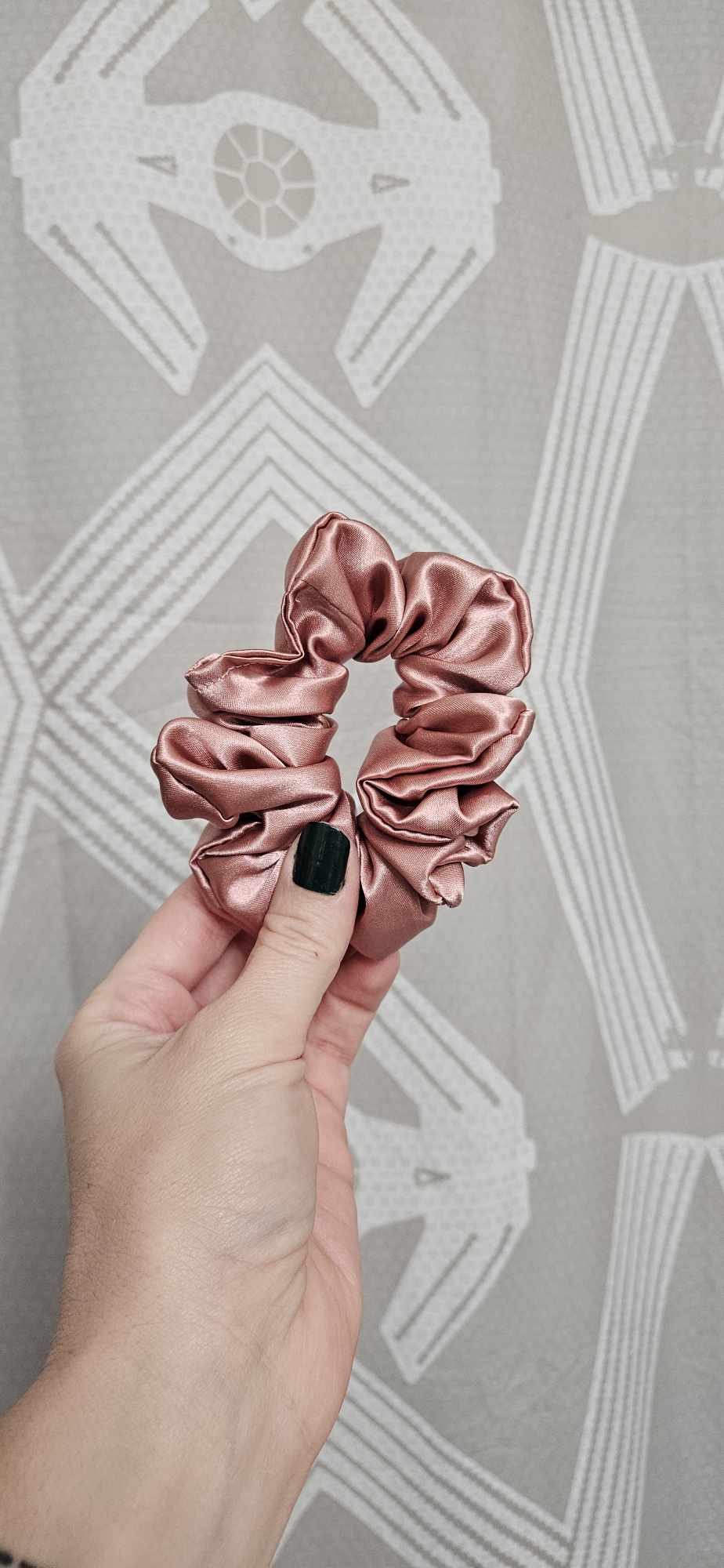 Pink Satin Scrunchie