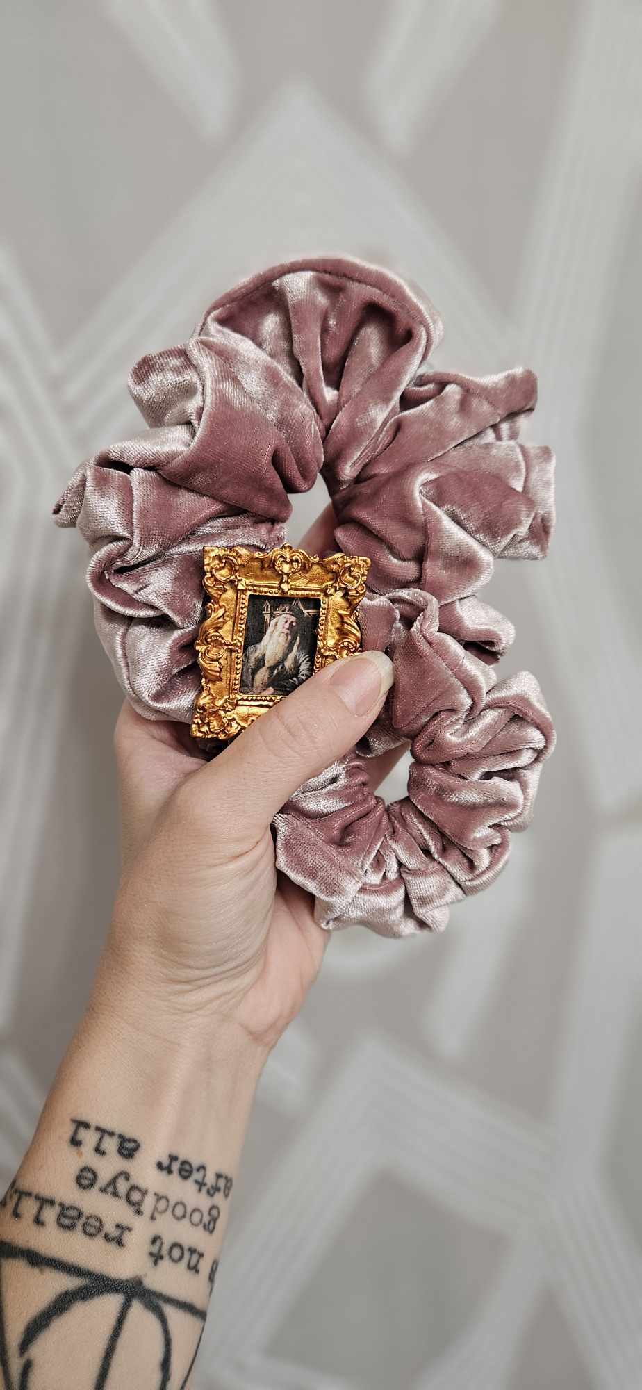 Mauve Velvet Scrunchie