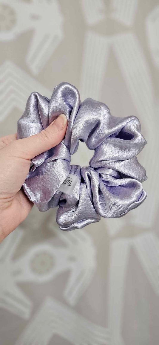 Lavender Satin Scrunchie