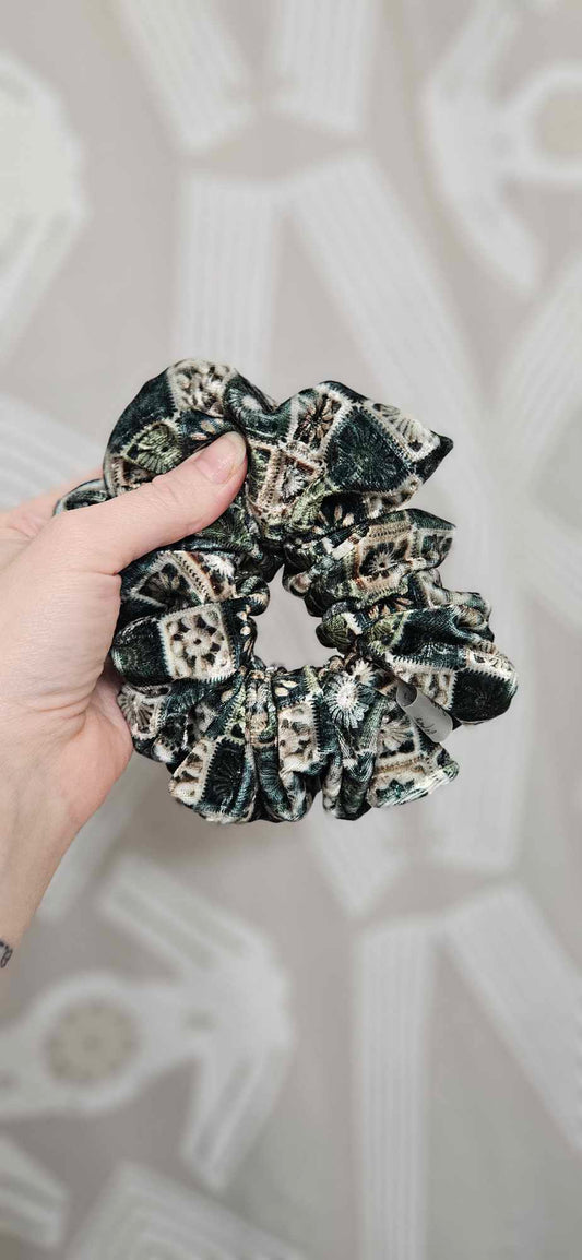 Faux Knit Lucky Sweater Velvet Scrunchie