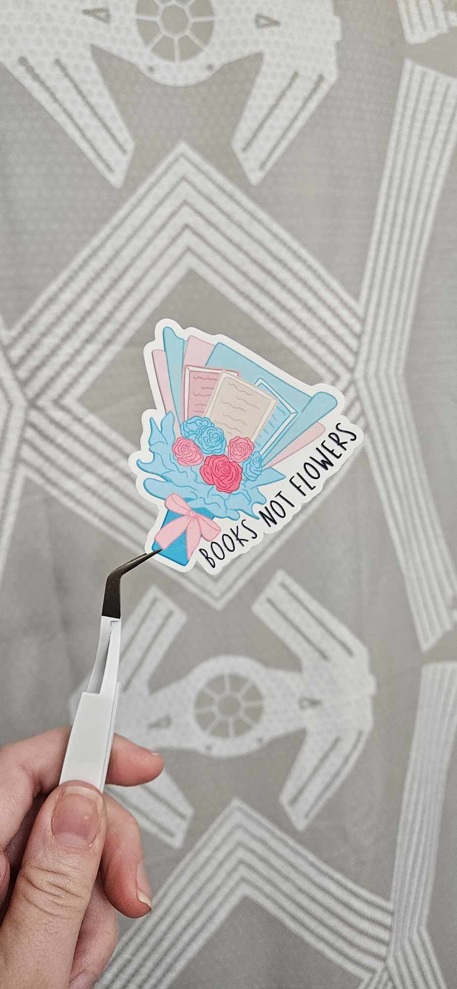 Books not Flowers Sticker