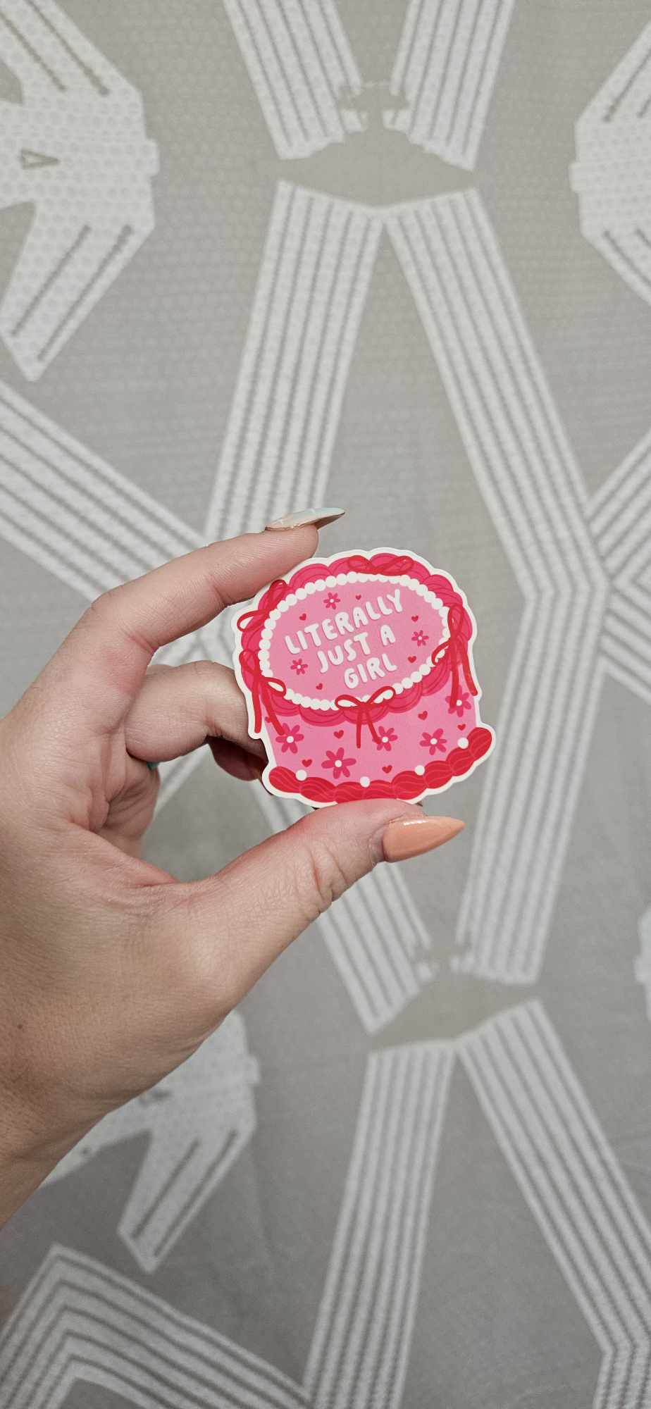 Literally Just a Girl Cake Sticker