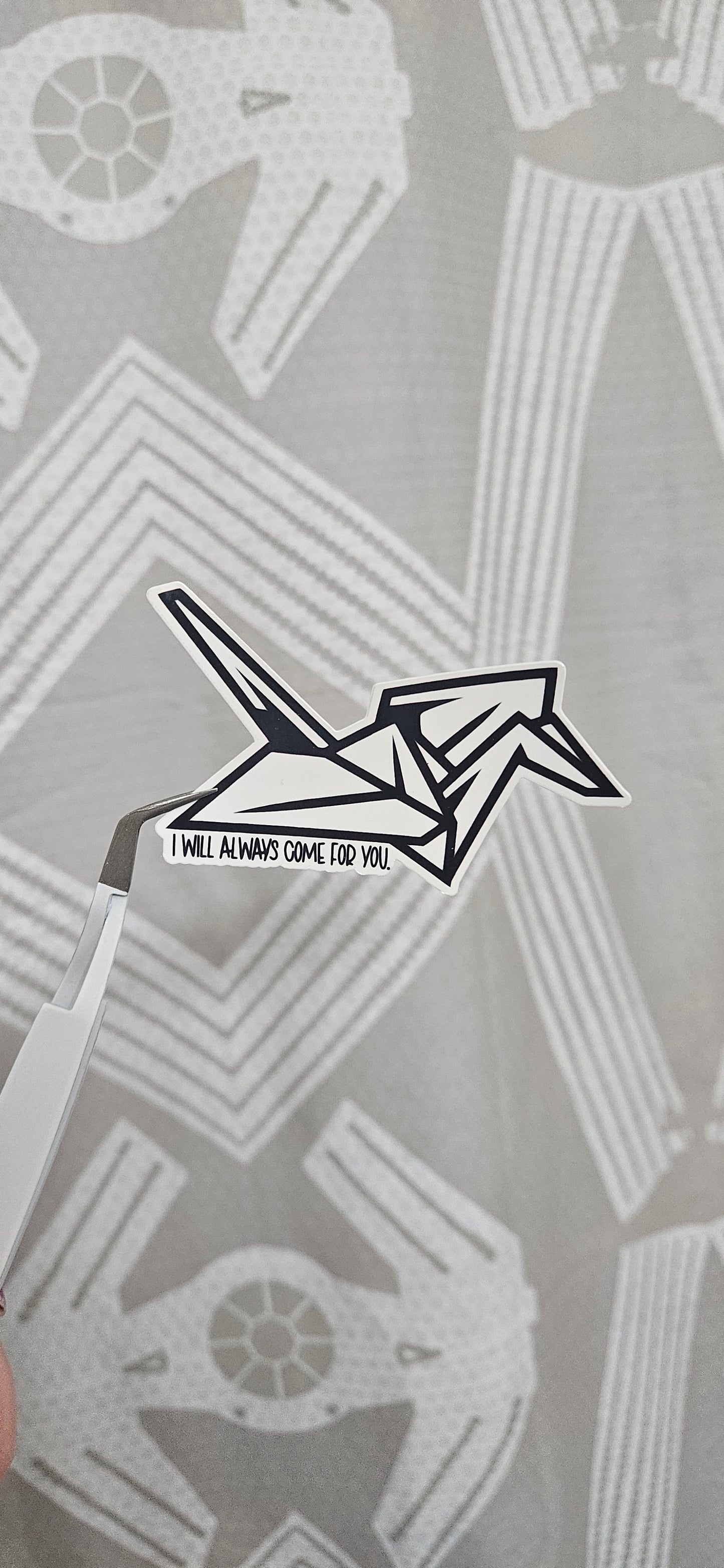 Always Come for You Paper Crane Sticker