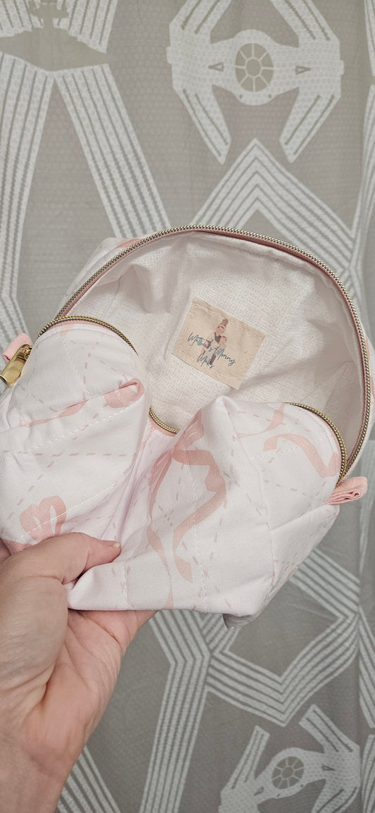 Quilted Bows Box Pouch - SECONDS