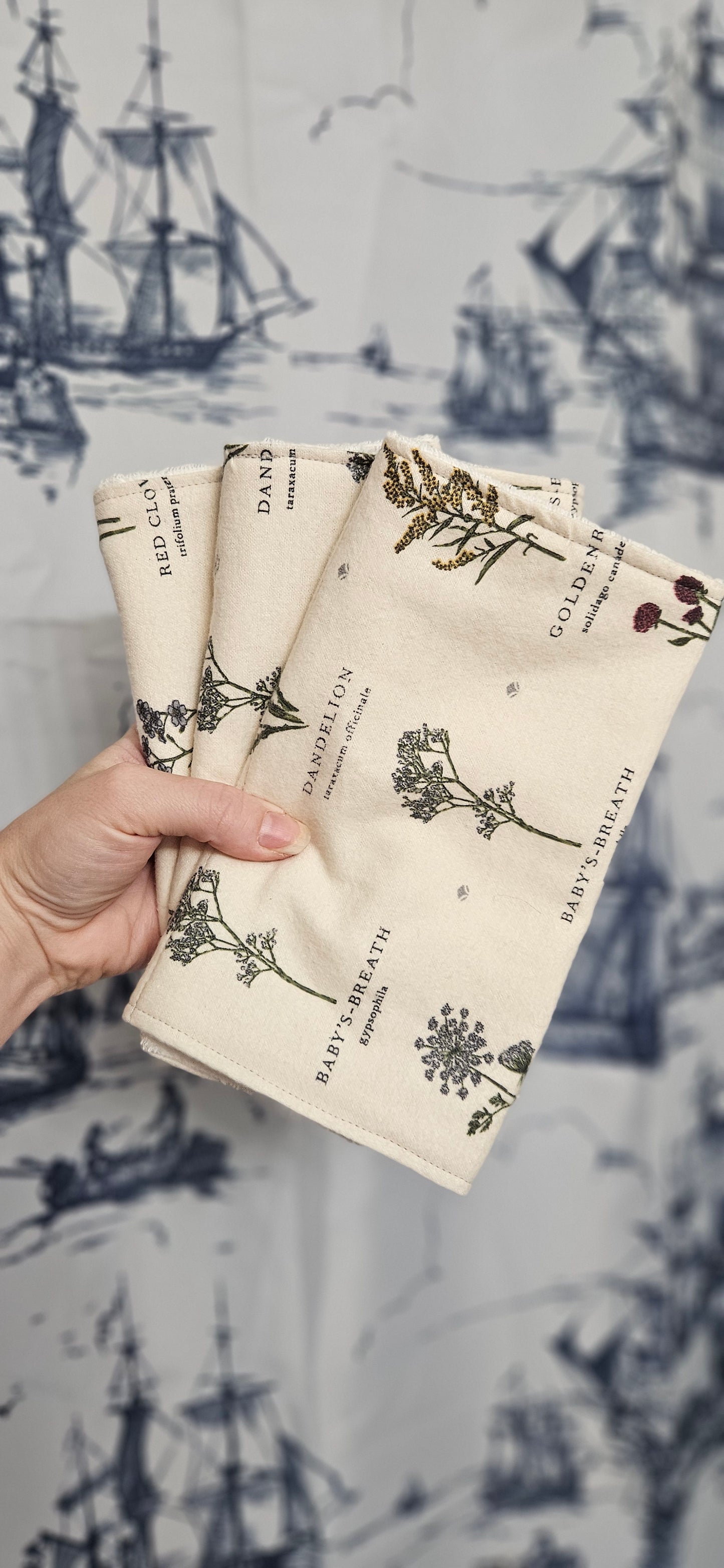 Botany Burp Cloths