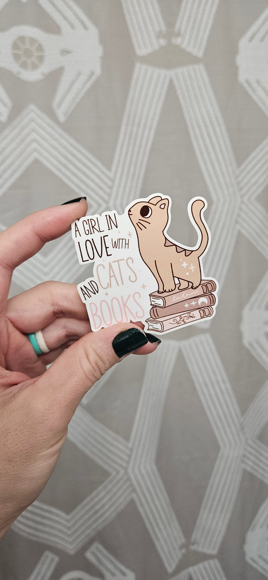 Books and Cats Sticker