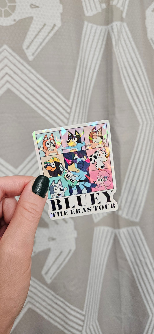 Blue Pups Tour Holographic Sticker