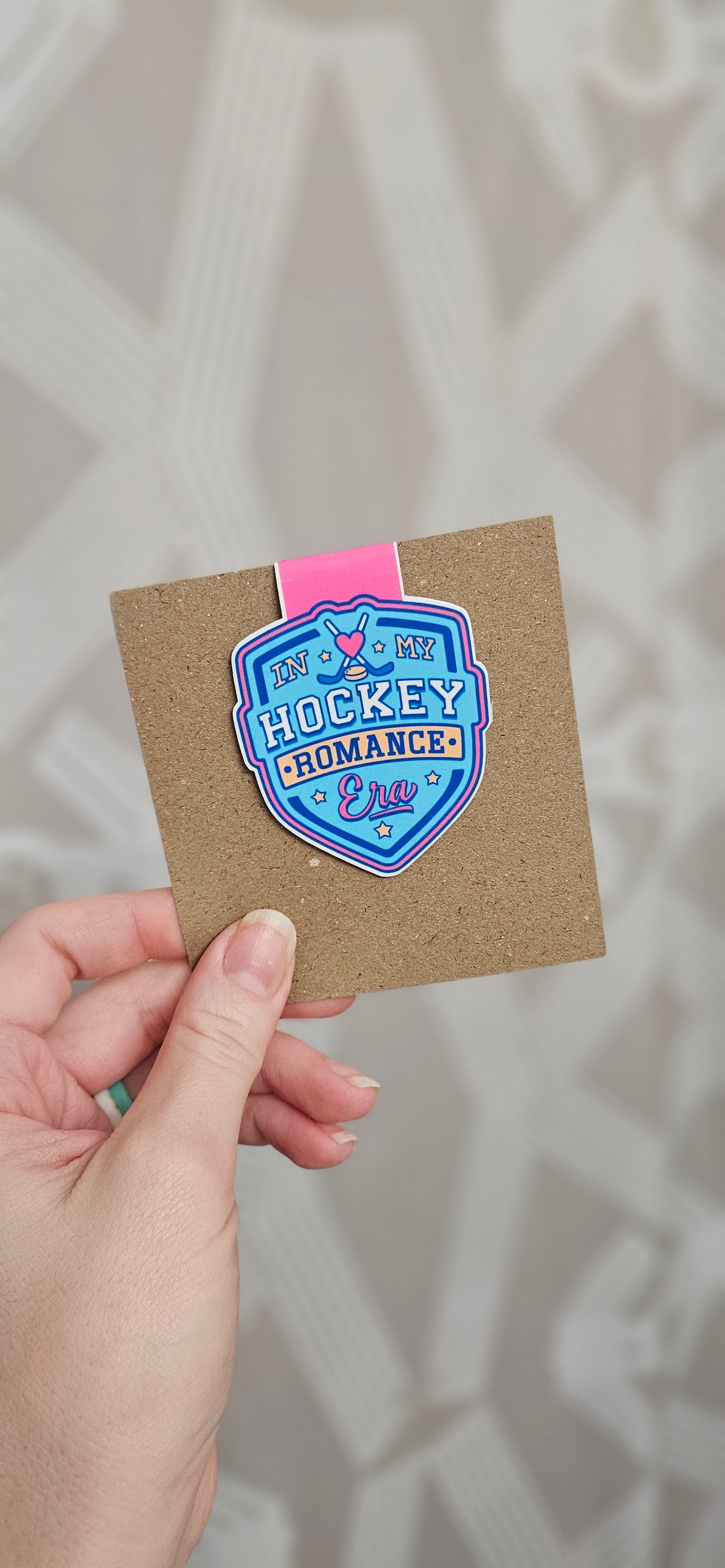 Hockey Romance Magnetic Bookmark