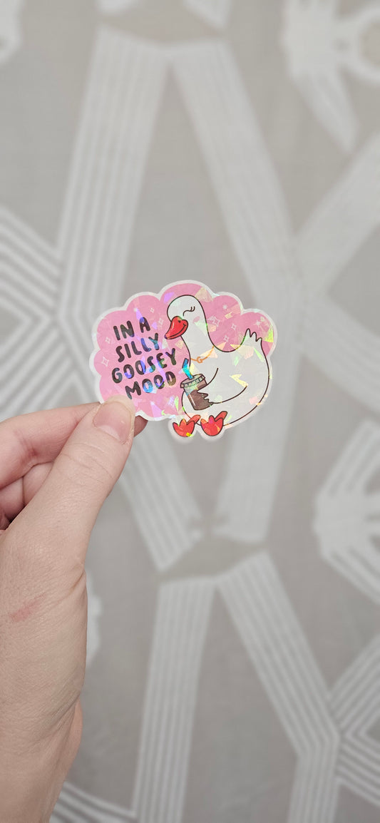Silly Goose Holographic Sticker