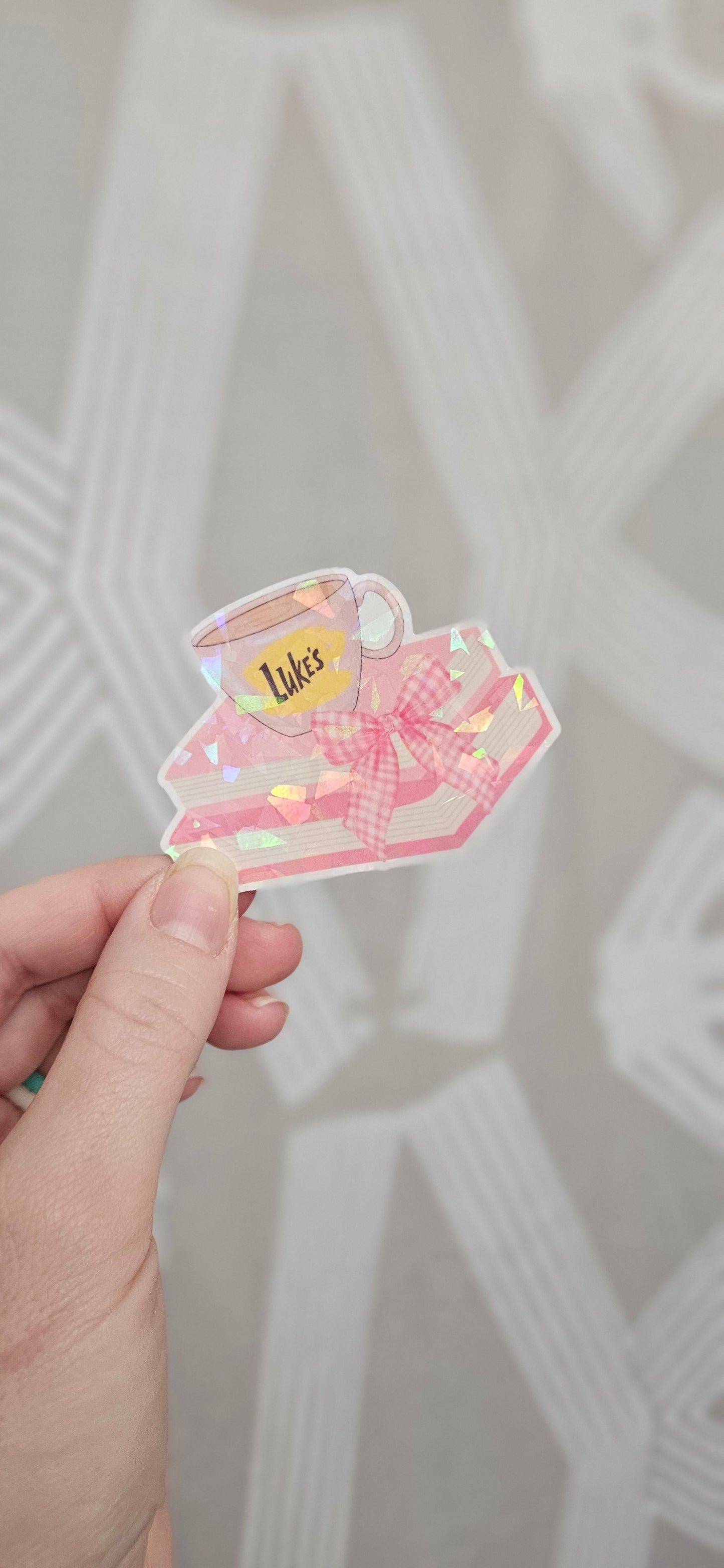 Luke's and Books Holographic Sticker