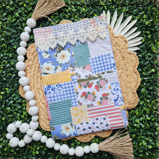 Vintage Patchwork and Lace Book Sleeve