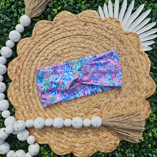 Midnight Princess Floral Twist Headband