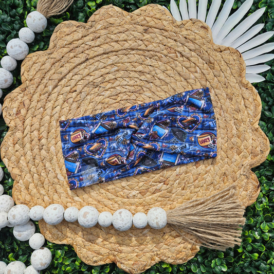 Snow and Coffee Twist Headband
