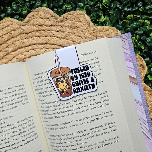 Iced Coffee and Anxiety Magnetic Bookmark