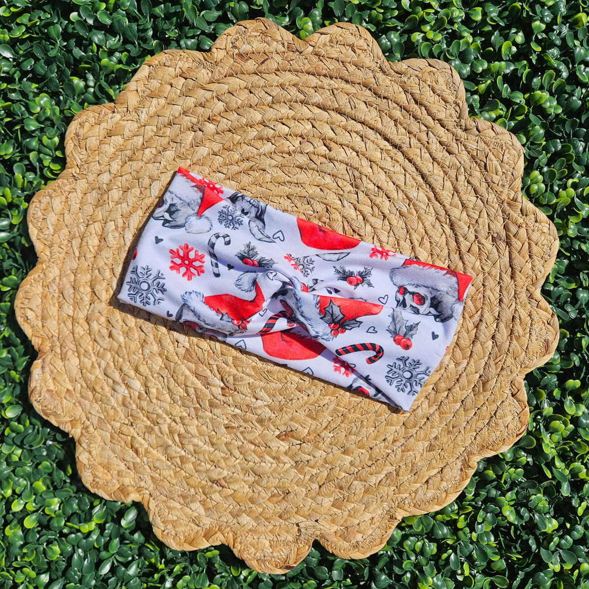 Skull Santa Twist Headband