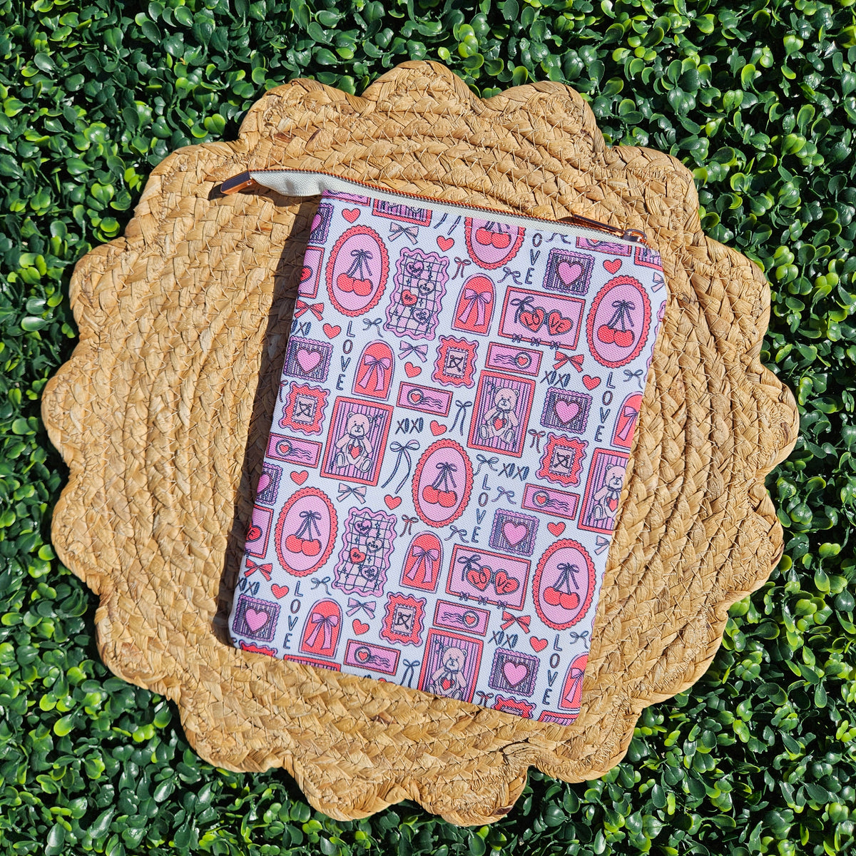 Pink Stamp Collection Kindle Sleeve