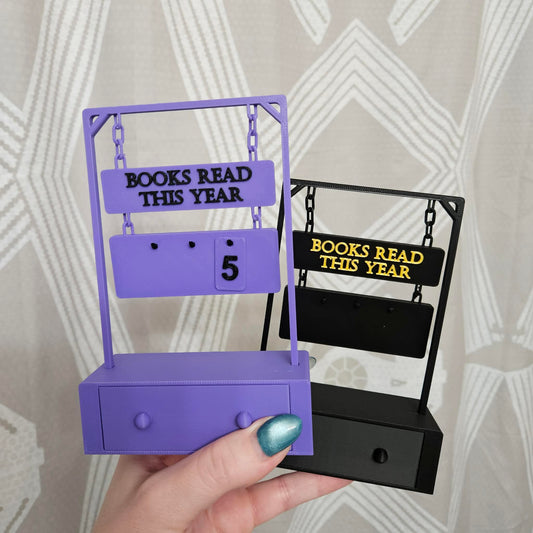 3D Printed Book Reading Tracker Bookshelf Decor