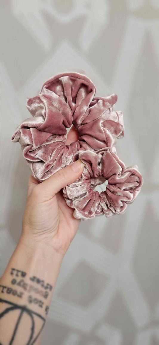 Mauve Velvet Scrunchie