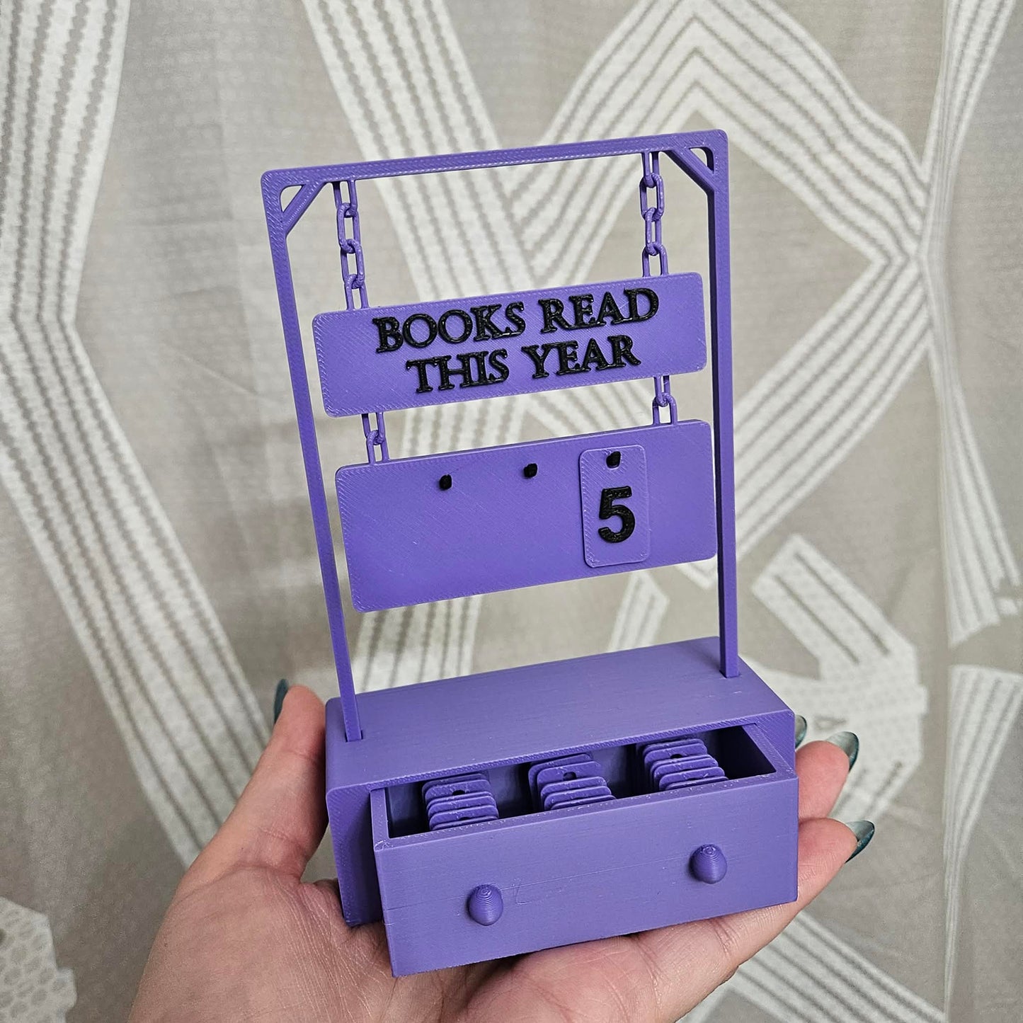 3D Printed Book Reading Tracker Bookshelf Decor