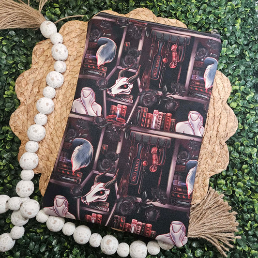 Dark Romance Bookshelf Zippered Book Sleeve
