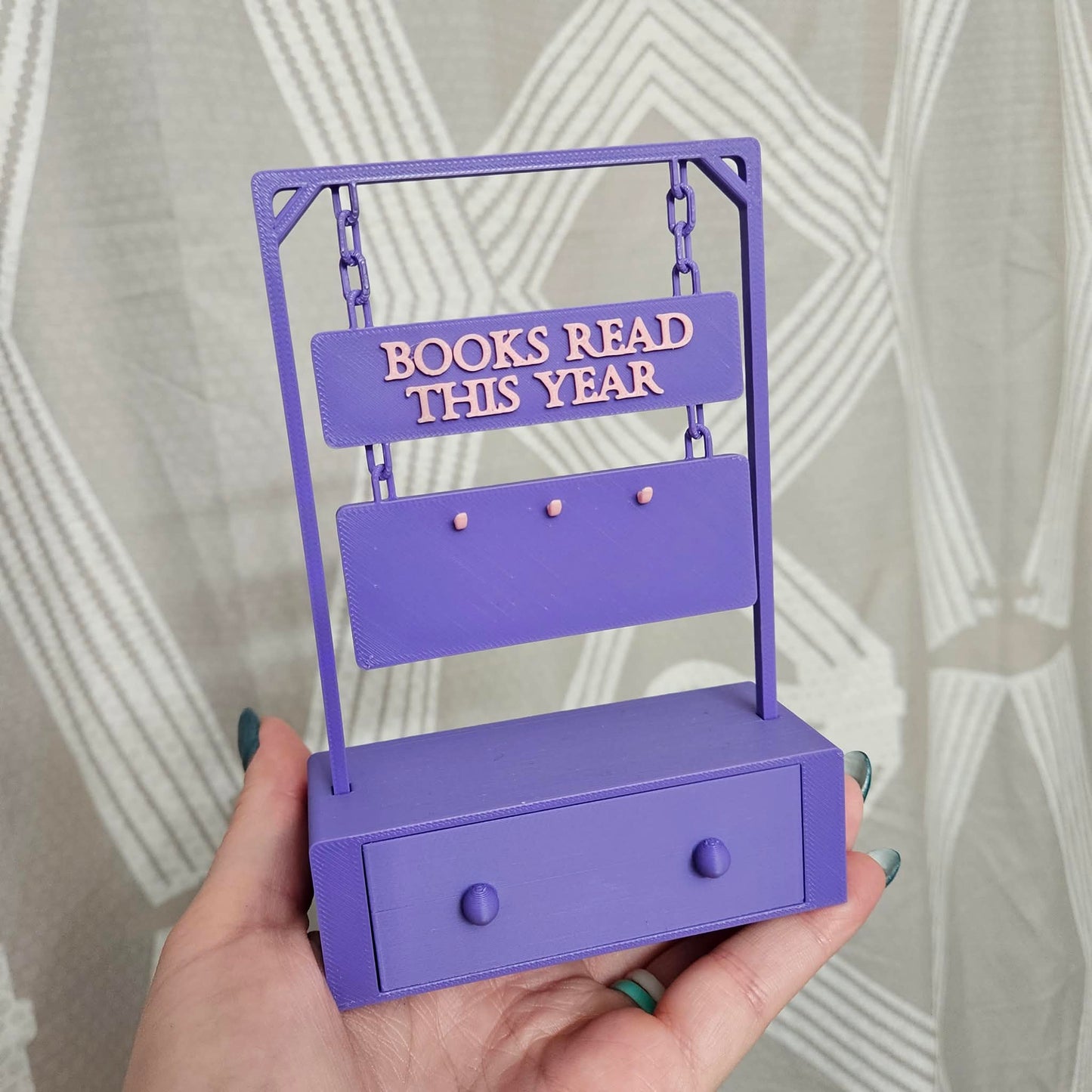 3D Printed Book Reading Tracker Bookshelf Decor