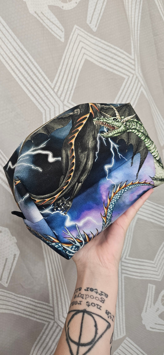 Dragons and Lightning Box Pouch