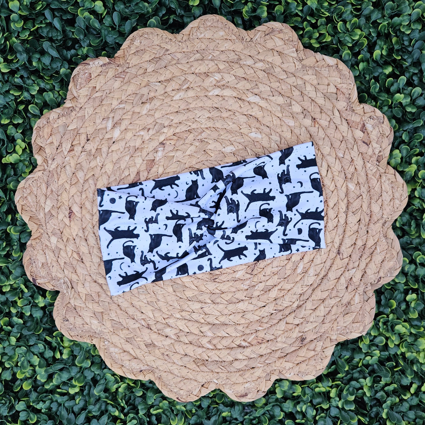 Black Cats Twist Headband