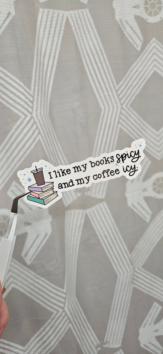 Books Spicy Coffee Icy Sticker