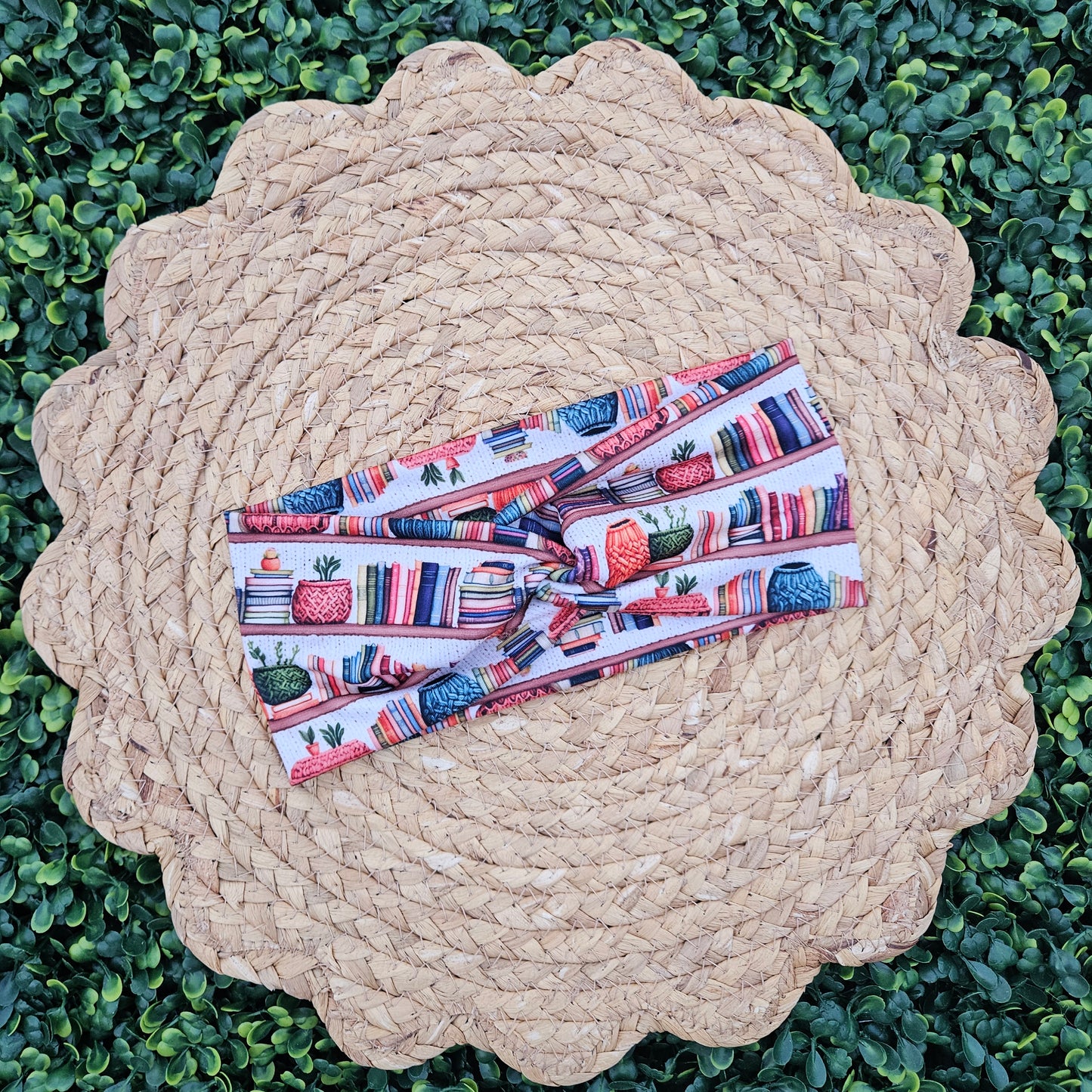 Faux Knit Bookshelf Twist Headband